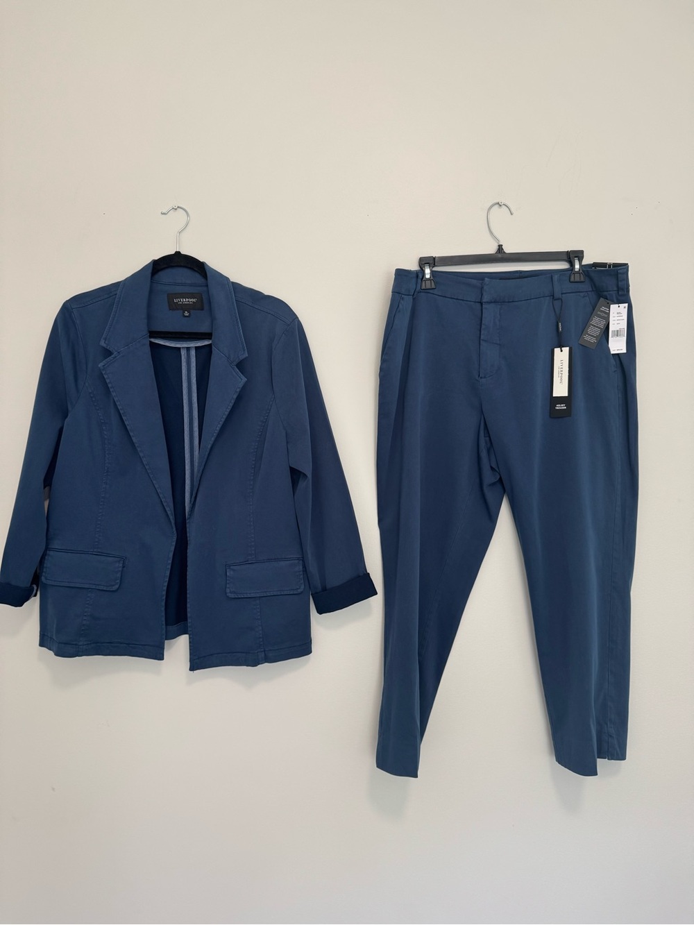NWT Liverpool Indigo Dusk Blazer & Kelsey Trouser Suit Set XL 16